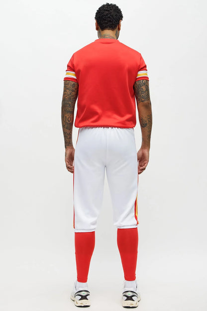 Football Costume Set Cropped Jersey Stretch 3-Piece
