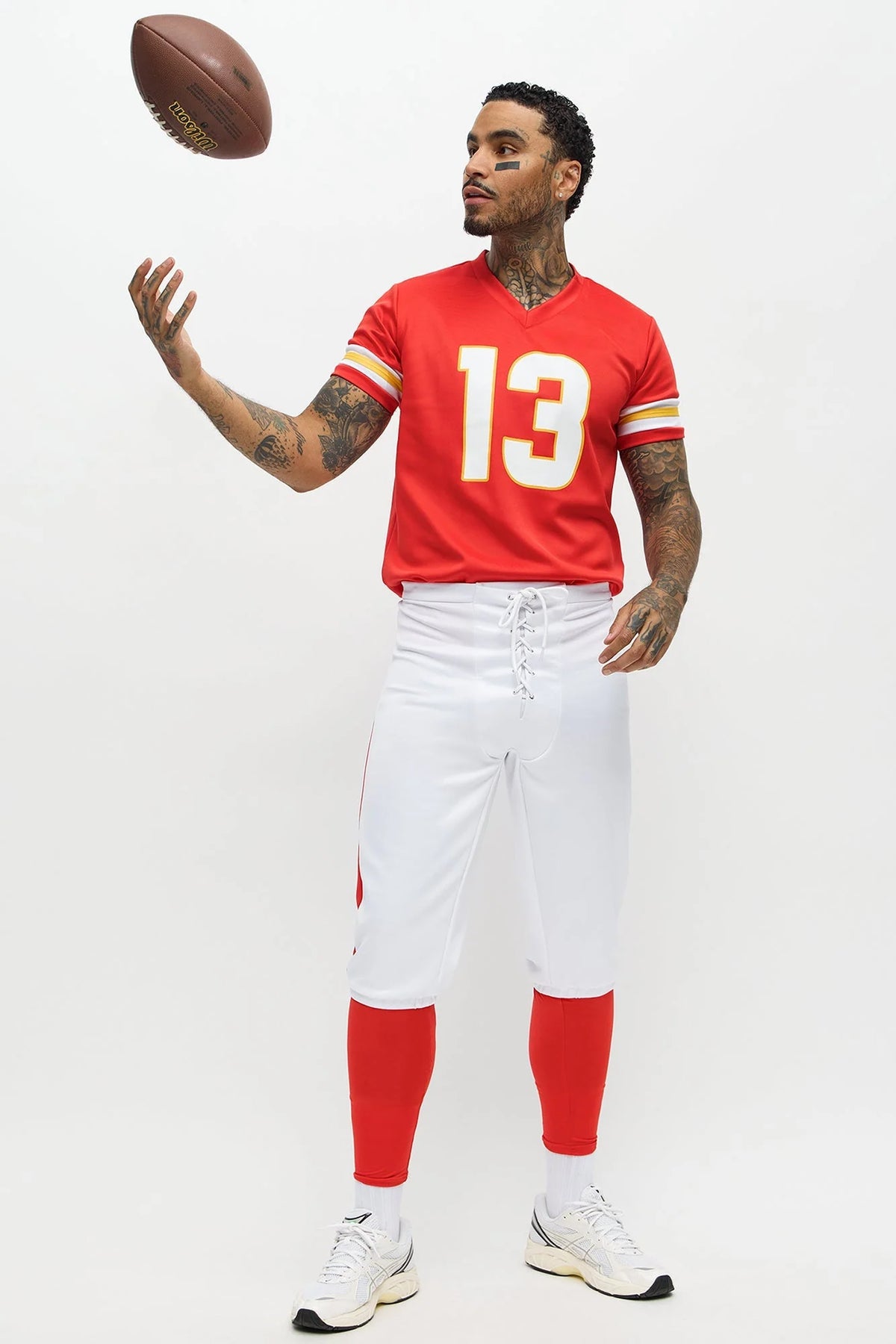 Football Jersey Costume Set Cropped 3-Piece Stretch