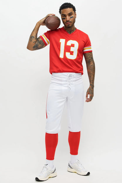 Football Jersey Costume Set Cropped 3-Piece Stretch
