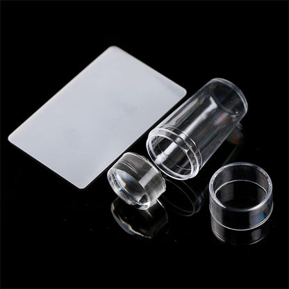 French Manicure Stamp Set Silicone Removable Plates 2-Piece