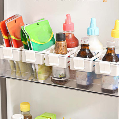 Fridge Door Organizer Adjustable Clamp Space-Saving Polypropylene