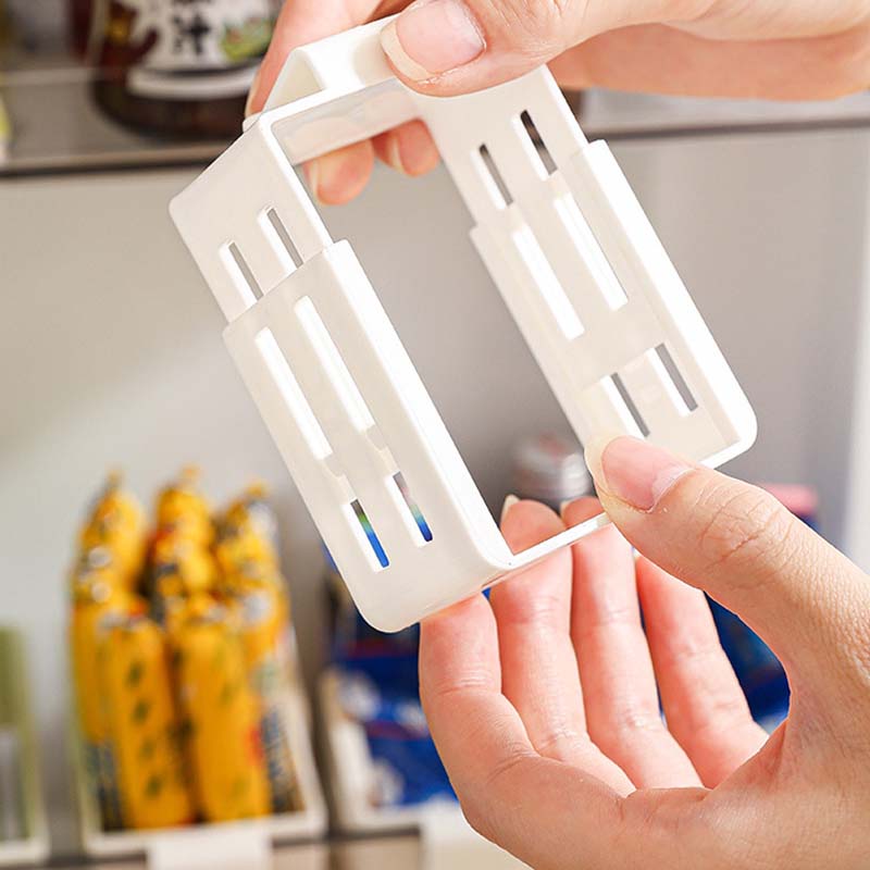 Fridge Door Organizer Adjustable Clamp Space-Saving Polypropylene