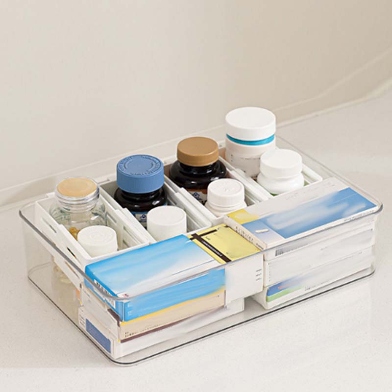 Fridge Door Organizer Adjustable Clamp Space-Saving Polypropylene