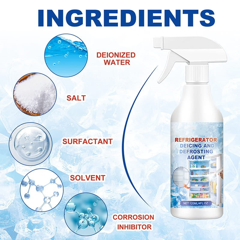 Fridge & Freezer De-Icer Spray Fast Non-Corrosive Food-Safe 500ml