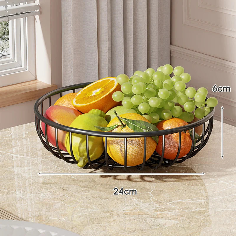 Fruit Bowl Stand Tiered Open-Wire Space-Saving