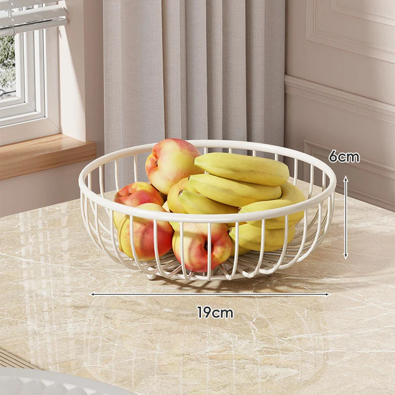 Fruit Bowl Stand Tiered Open-Wire Space-Saving Metal