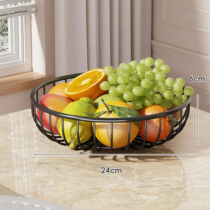 Fruit Bowl Stand Tiered Open-Wire Space-Saving Metal