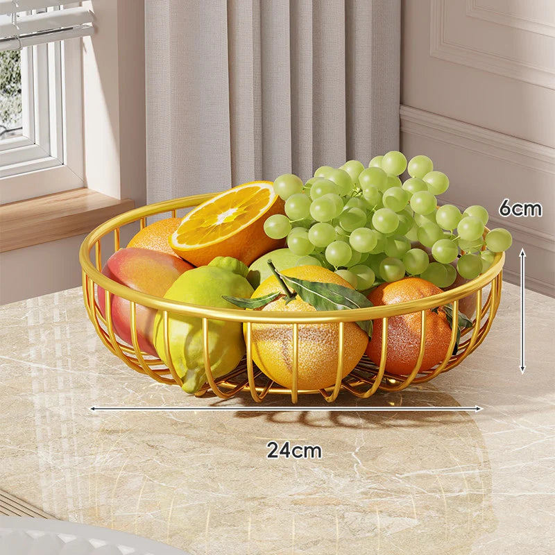 Fruit Bowl Stand Tiered Open-Wire Space-Saving Metal