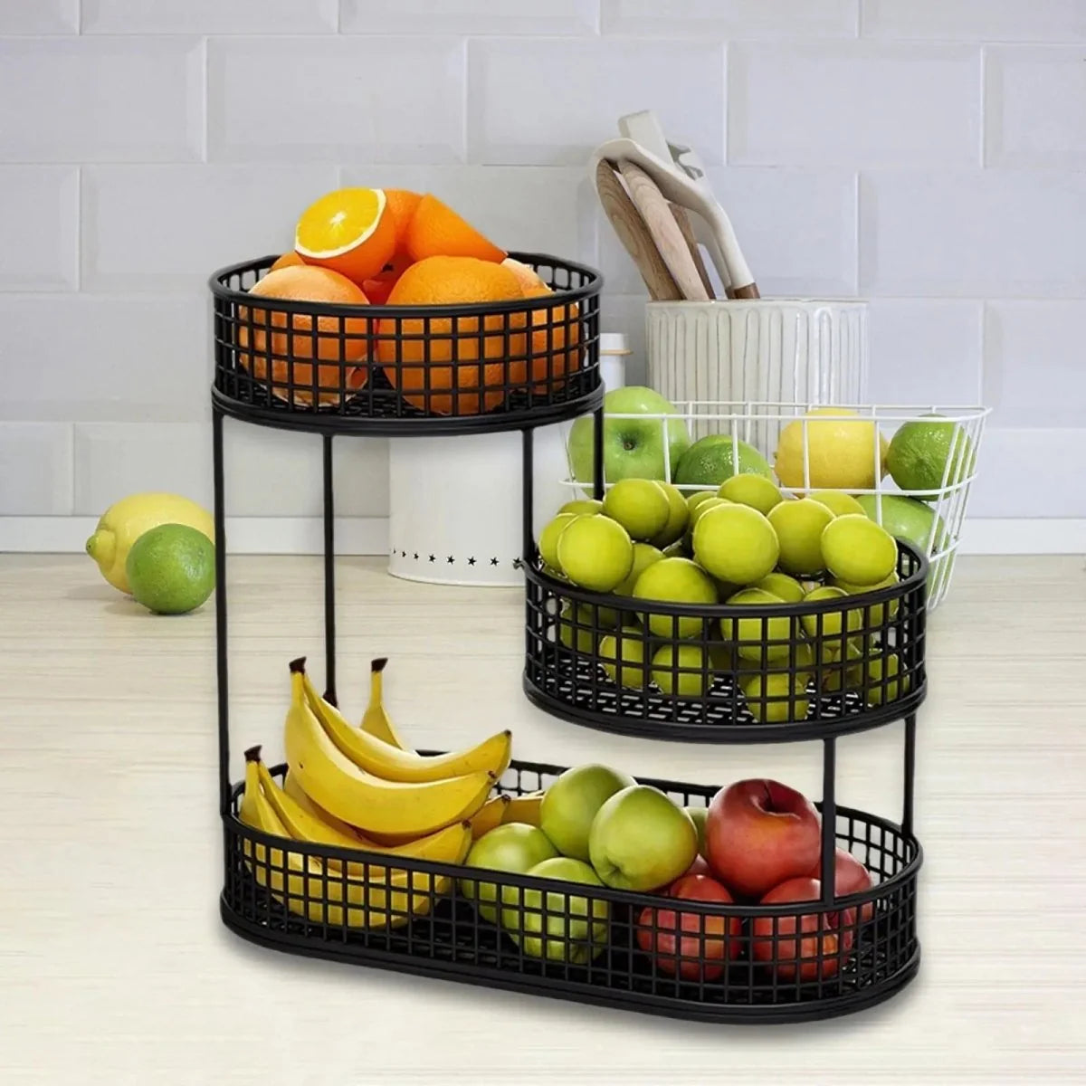 Fruit & Snack Stand Multi-Tier Metal Countertop Organizer