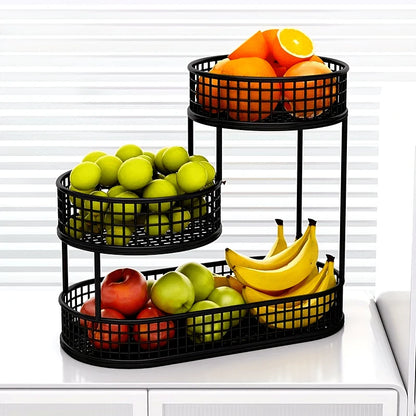 Fruit & Snack Stand Multi-Tier Metal Countertop Organizer