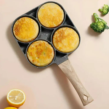 Frying Pan 4-Compartment Maifan Stone Nonstick Cast Aluminum