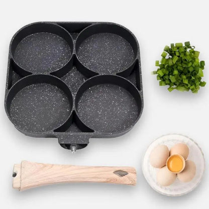 Frying Pan 4-Compartment Maifan Stone Nonstick Cast Aluminum