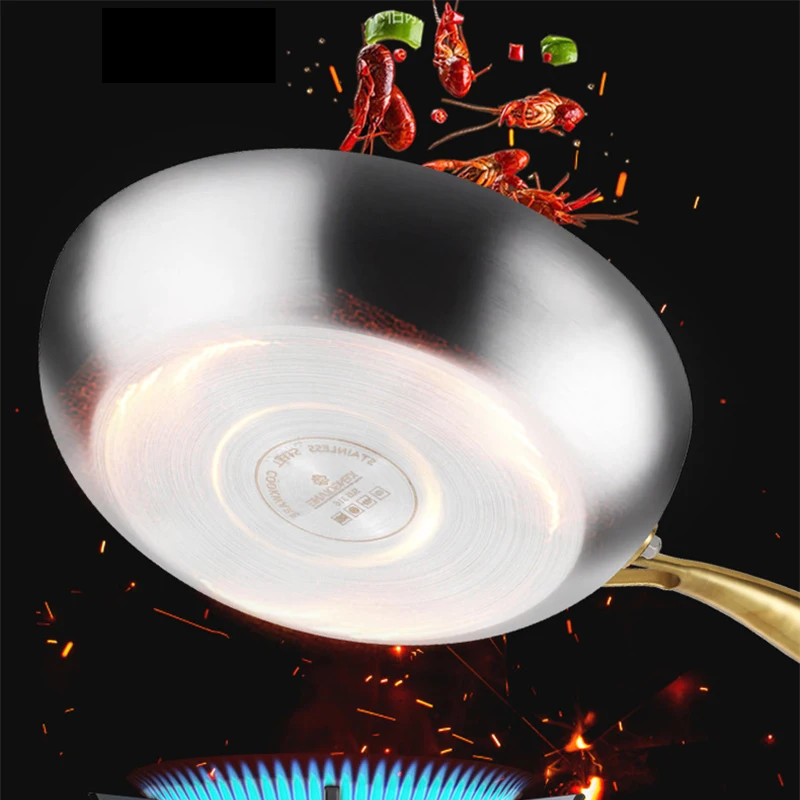 Frying Pan 7-Layer Even-Heat 316 Stainless Steel