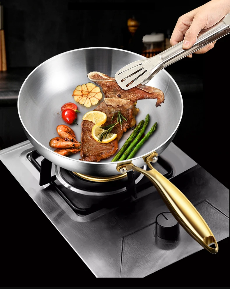 Frying Pan 7-Layer Even-Heat 316 Stainless Steel