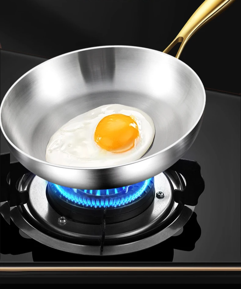 Frying Pan 7-Layer Even-Heat 316 Stainless Steel