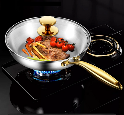 Frying Pan 7-Layer Even-Heat 316 Stainless Steel