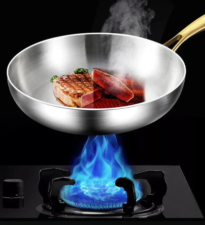 Frying Pan 7-Layer Even-Heat 316 Stainless Steel