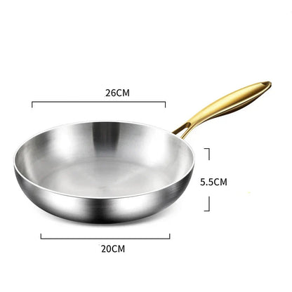 Frying Pan 7-Layer Even-Heat 316 Stainless Steel