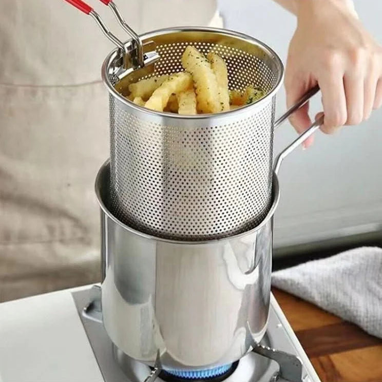 Frying Pot Stainless Steel Pouring Spout 1.2 L