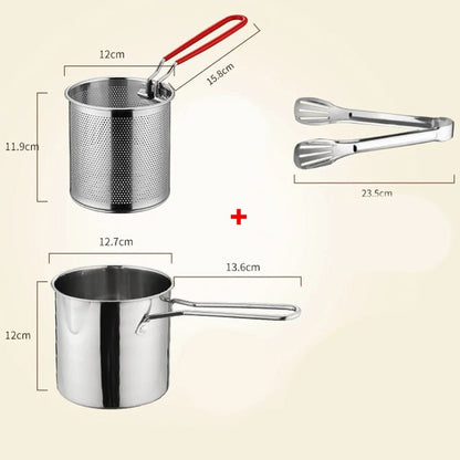 Frying Pot Stainless Steel Pouring Spout 1.2 L