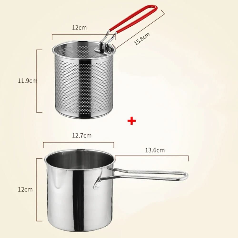 Frying Pot Stainless Steel Pouring Spout 1.2 L