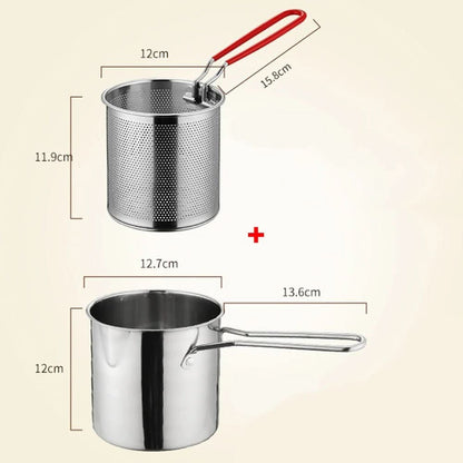 Frying Pot Stainless Steel Pouring Spout 1.2 L