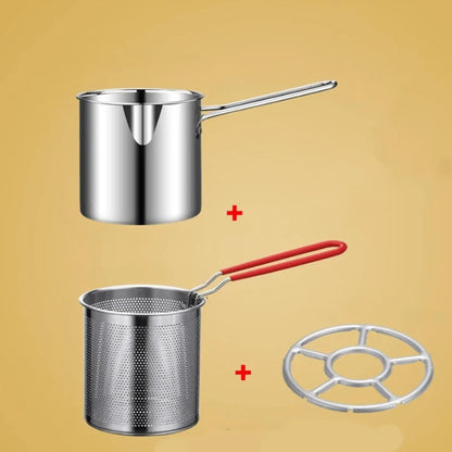 Frying Pot Stainless Steel Pouring Spout 1.2 L