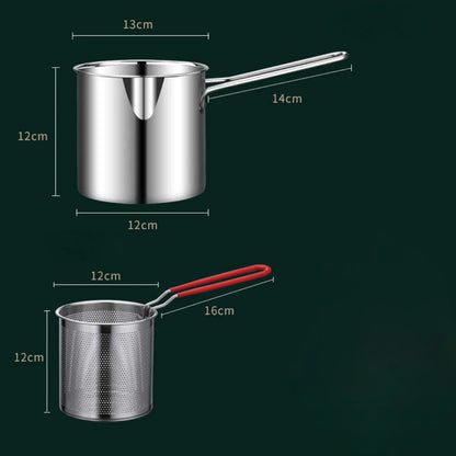 Frying Pot Stainless Steel Pouring Spout 1.2 L