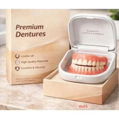 Full Denture Set Flexible Cushion Grip Upper & Lower