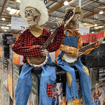 Funny Animated Skeleton Banjo Battle Figures