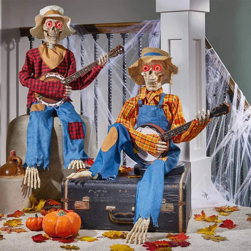 Funny Animated Skeleton Banjo Battle Figures