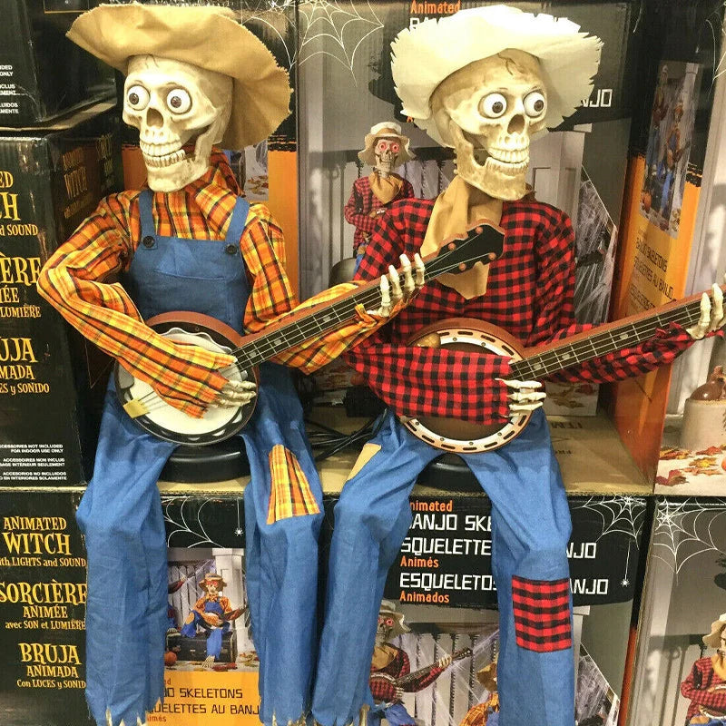 Funny Animated Skeleton Banjo Battle Figures