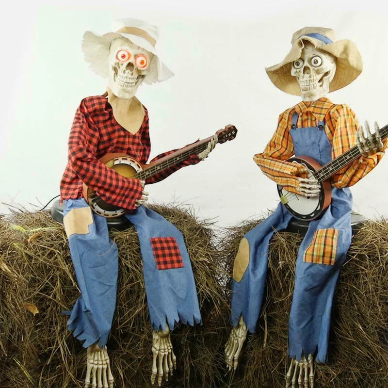 Funny Animated Skeleton Banjo Battle Figures
