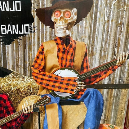 Funny Animated Skeleton Banjo Battle Figures