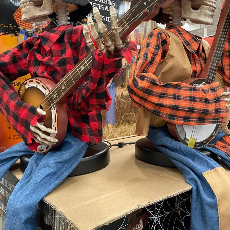 Funny Animated Skeleton Banjo Battle Figures
