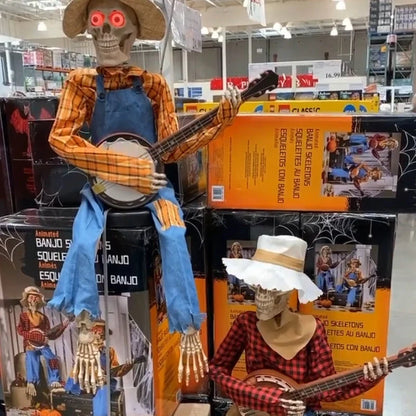 Funny Animated Skeleton Banjo Battle Figures