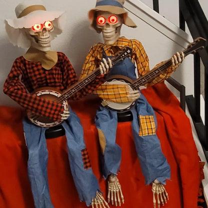 Funny Animated Skeleton Banjo Battle Figures