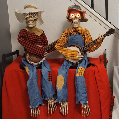 Funny Animated Skeleton Banjo Battle Figures