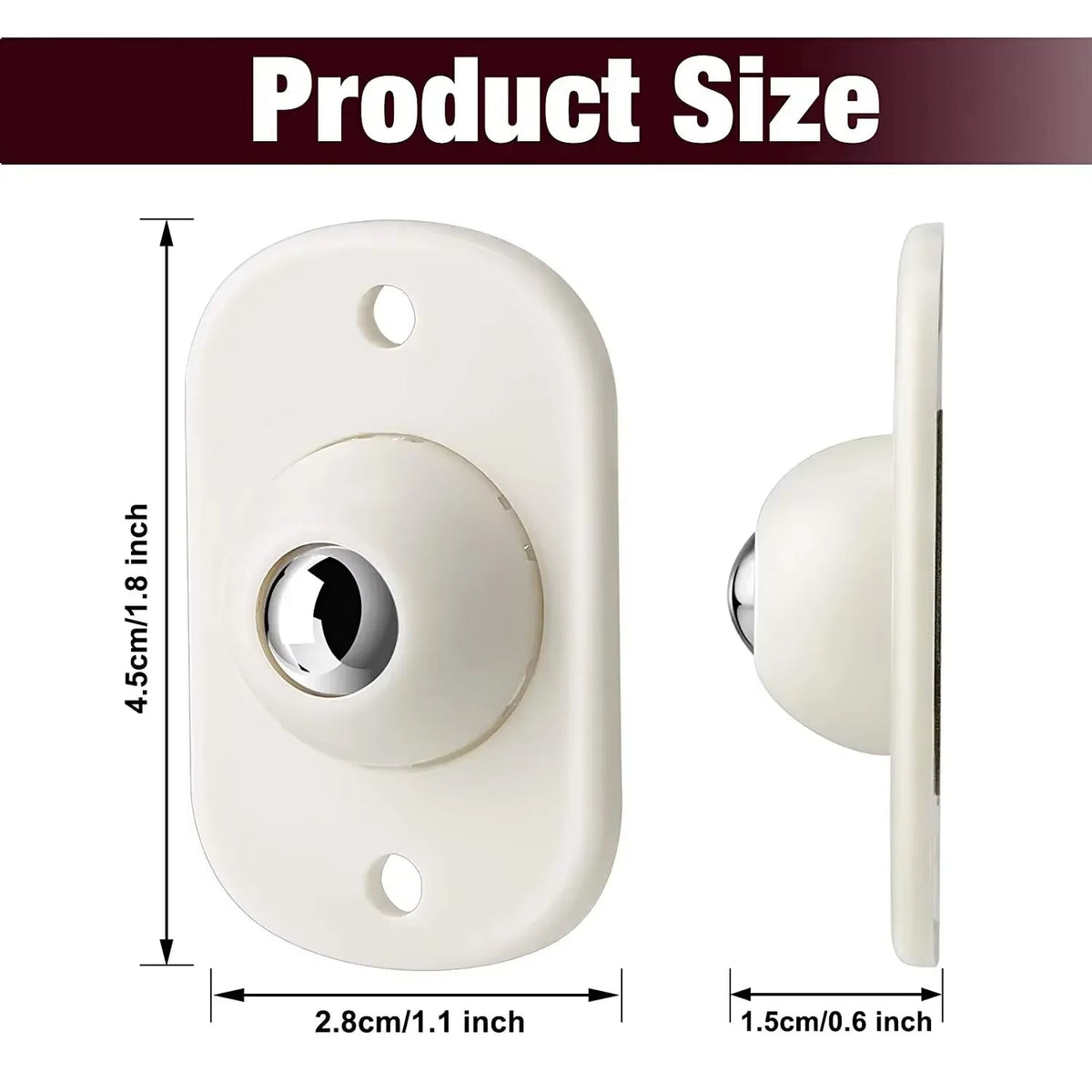Furniture Gliders 360° Stainless Steel Ball Set of 8