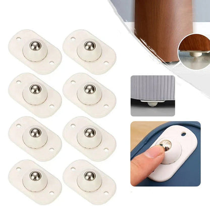 Furniture Glides Ball Bearing Self Adhesive Set of 8