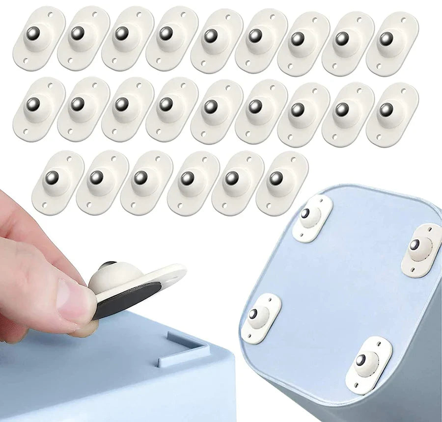 Furniture Glides Ball Bearing Self Adhesive Set of 8