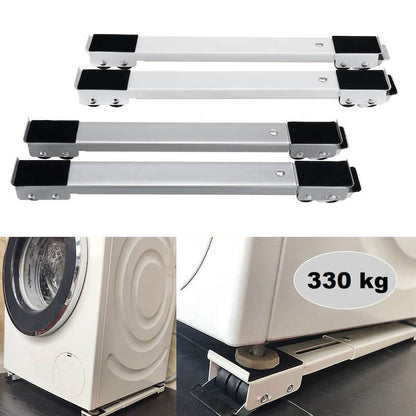 Furniture Roller Base Heavy-Duty Metal Smooth Wheels & Non-Slip Pads