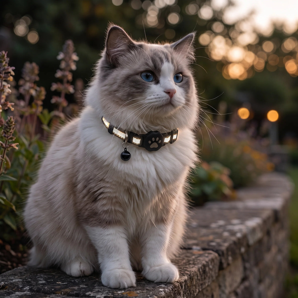 GPS Cat Collar Real-Time GPS Reflective Water-Resistant Silicone