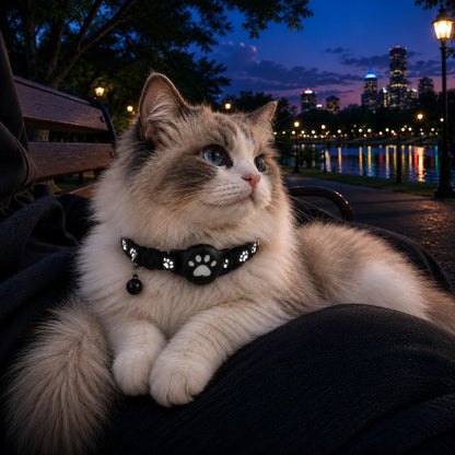 GPS Cat Collar Real-Time GPS Reflective Water-Resistant Silicone