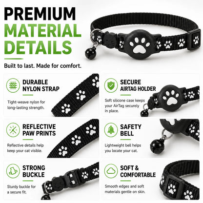 GPS Cat Collar Real-Time GPS Reflective Water-Resistant Silicone