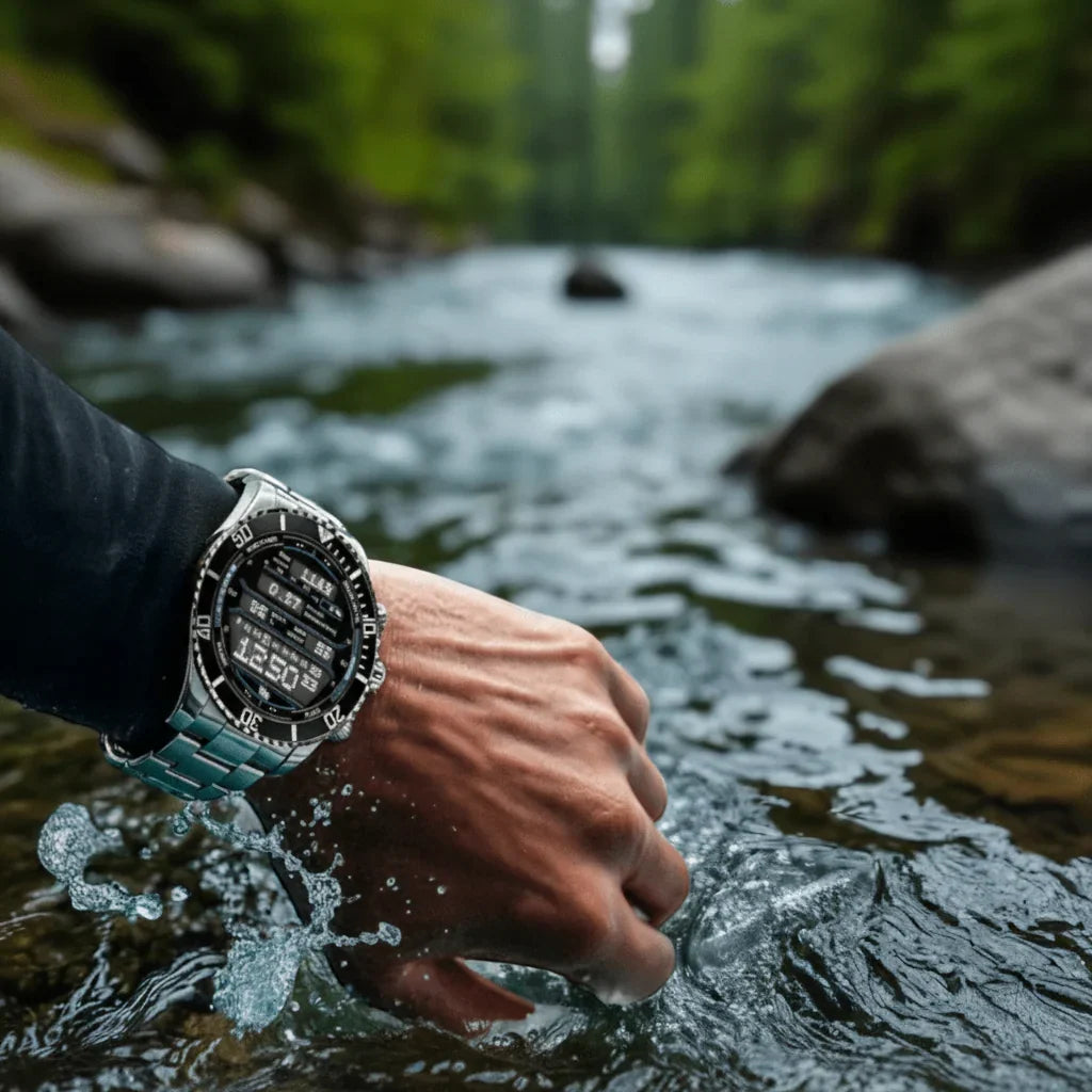 GPS Smartwatch Titanium Case Waterproof 21-Day Battery