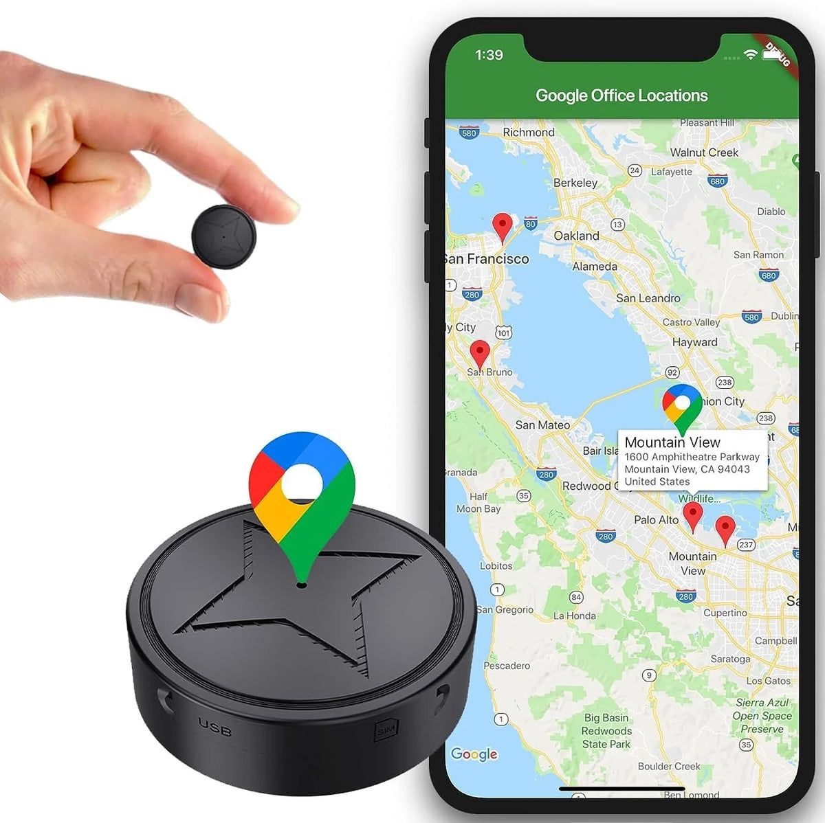 GPS Tracker Real Time Magnetic Mount Compact