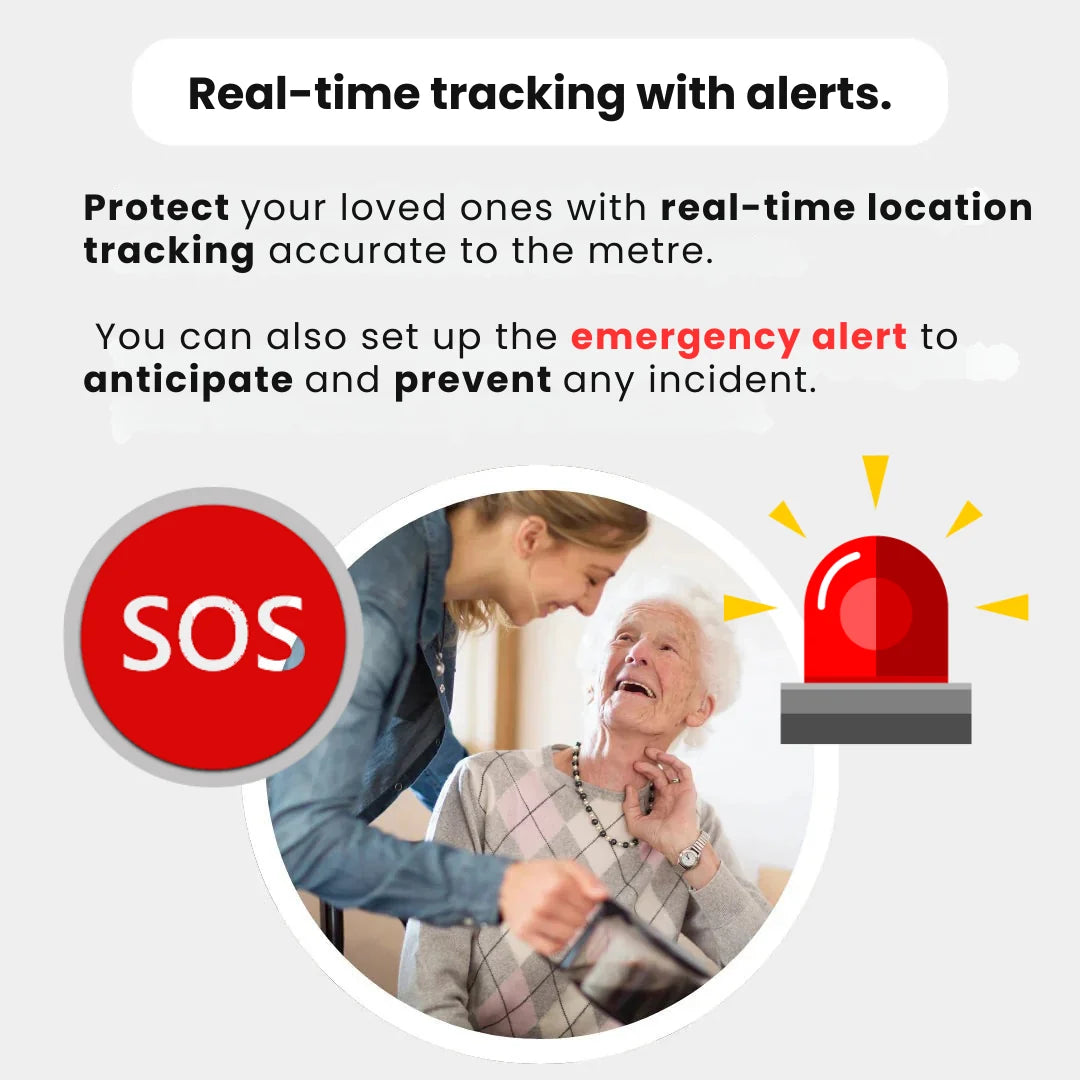 GPS Tracker for Seniors with Live Location and Long-Lasting Battery Life
