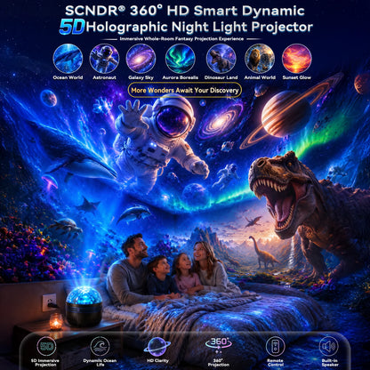 Galaxy Projector Night Light Dynamic Effects 360° Gooseneck
