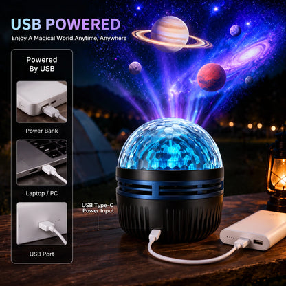 Galaxy Projector Night Light Dynamic Effects 360° Gooseneck